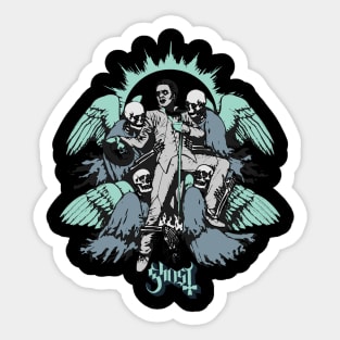 Ghost Retro Style Mint Green Sticker